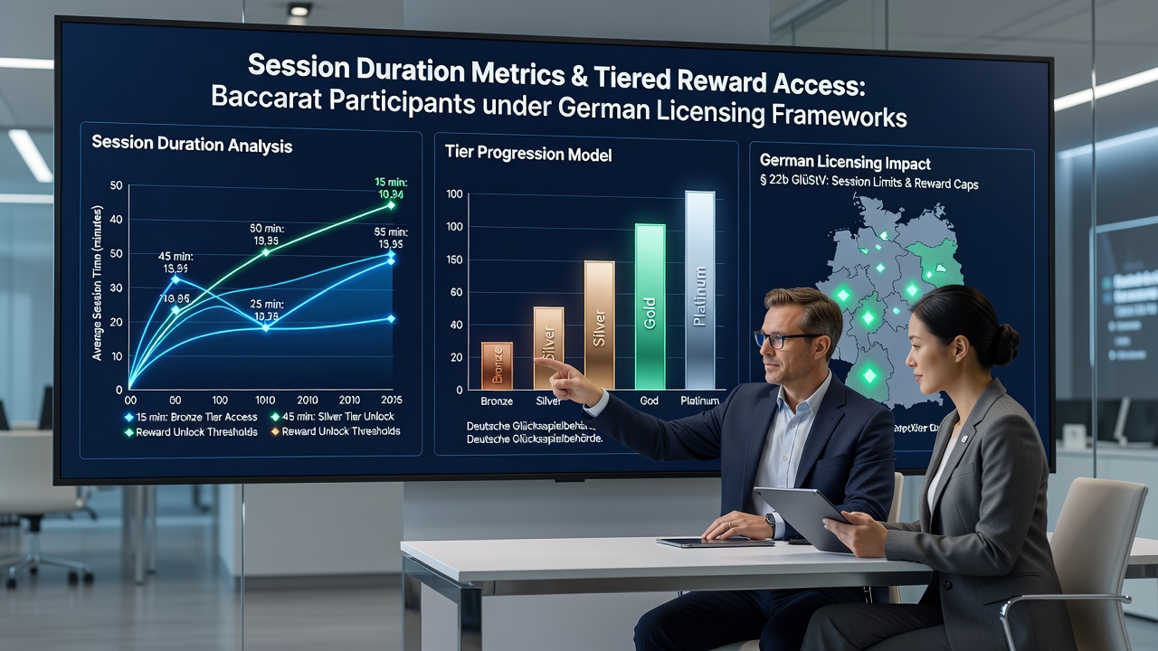 Darstellung von Baccarat-Tischen mit Metrik-Tracking in einem deutschen Online-Casino