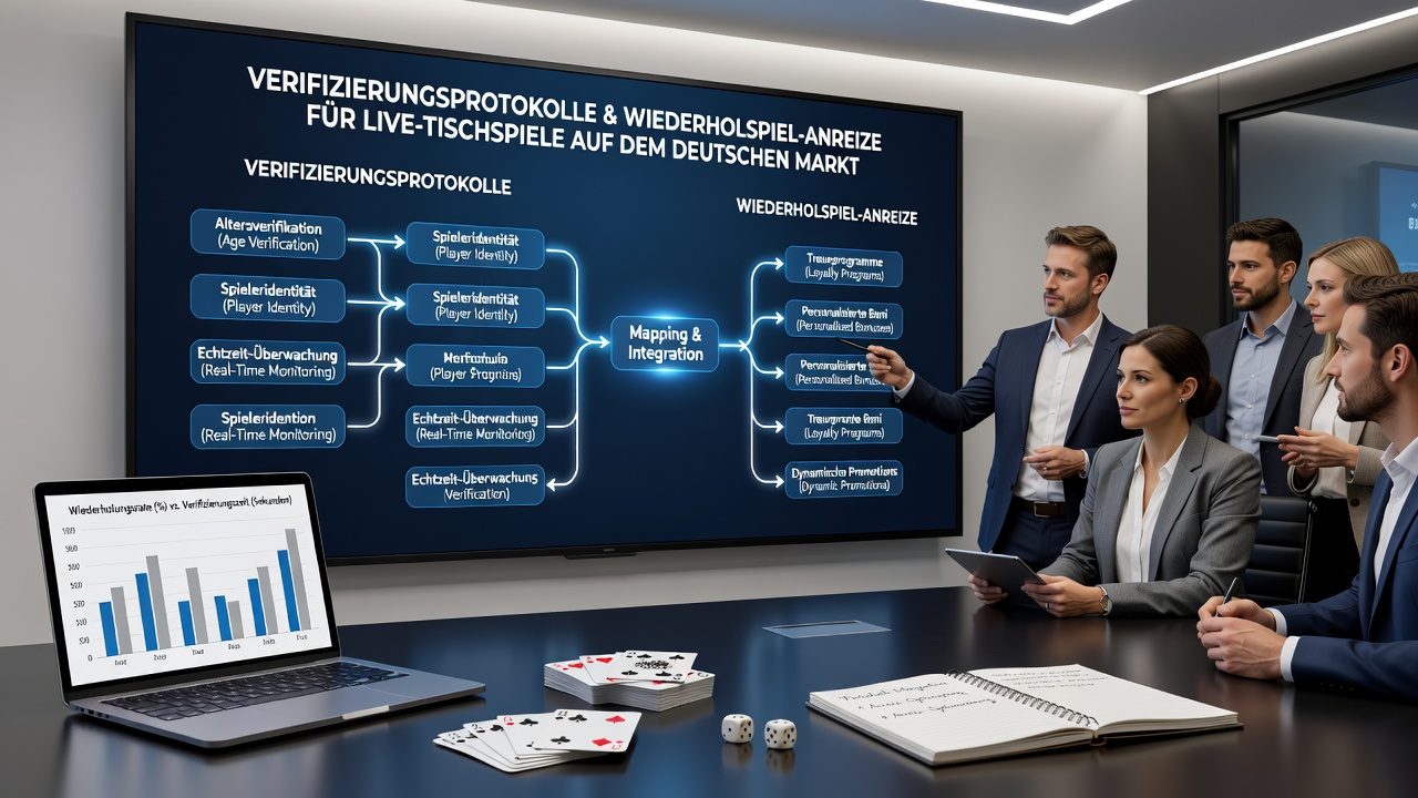 Darstellung der technischen Integration von Verifizierung und Anreizen bei Live-Tischspielen