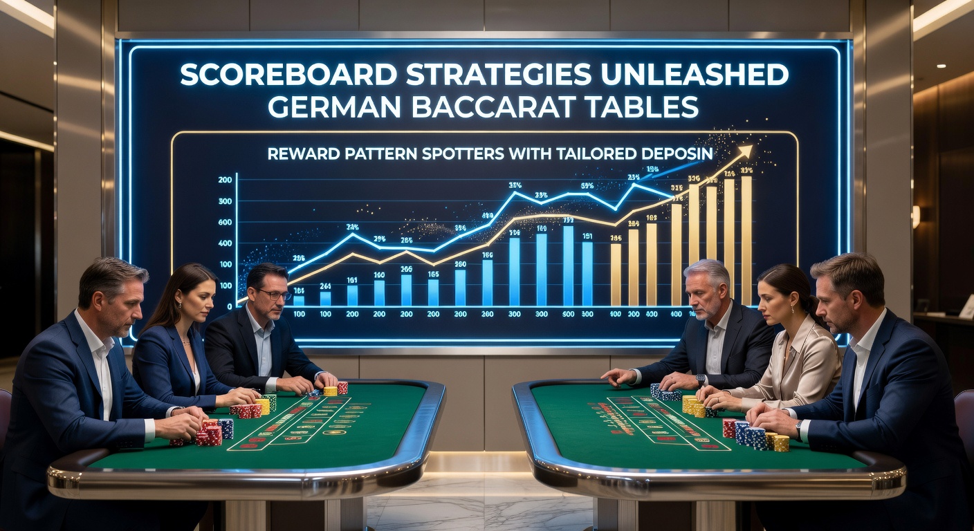 Live-Baccarat-Scoreboard mit personalisiertem Bonus-Popup für Musterkenner an einem deutschen Casino-Tisch