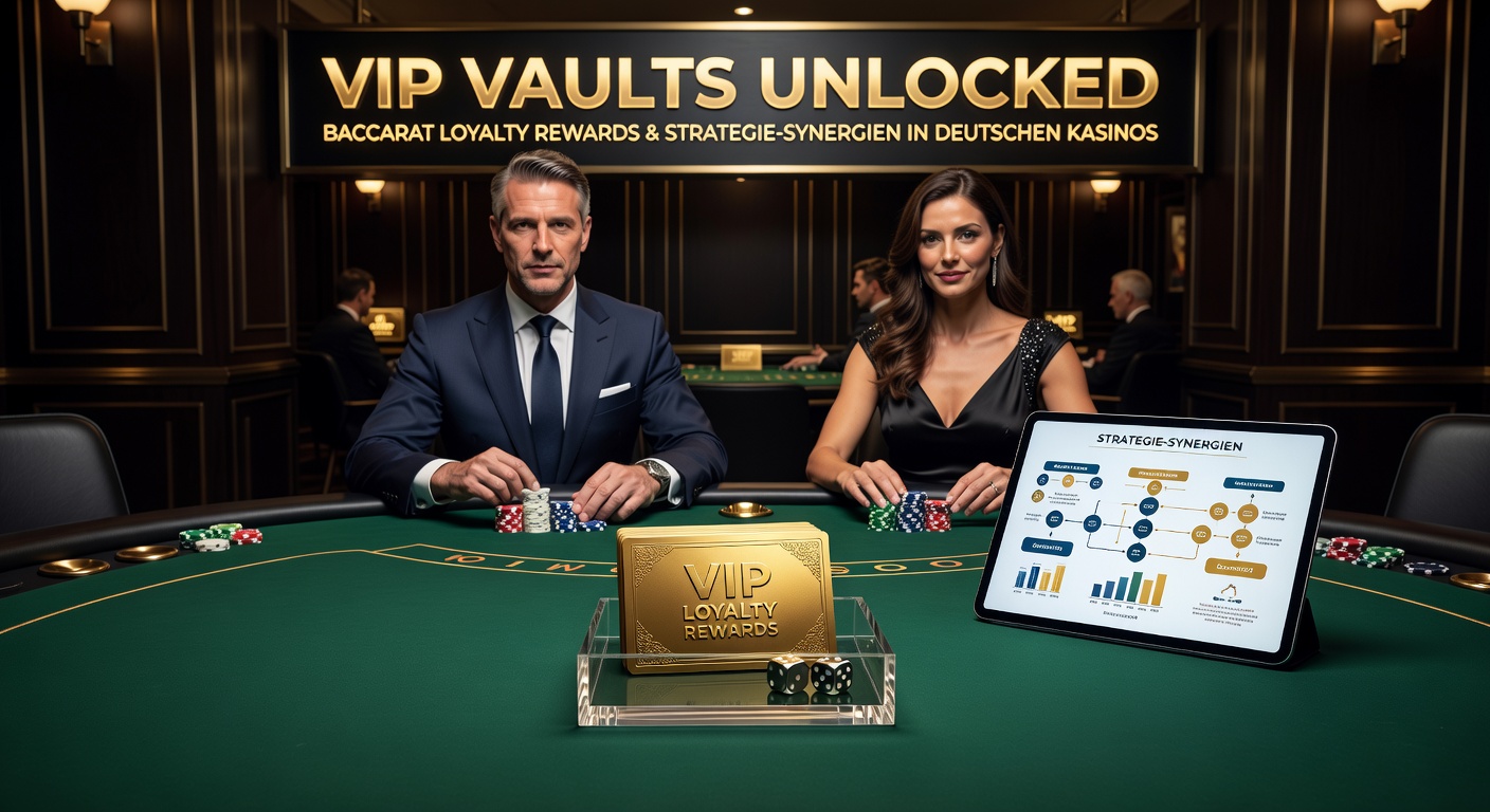 Ein elegantes VIP-Bereich in einem deutschen Casino mit Baccarat-Tischen und glänzenden Loyalitätsbelohnungen im Hintergrund